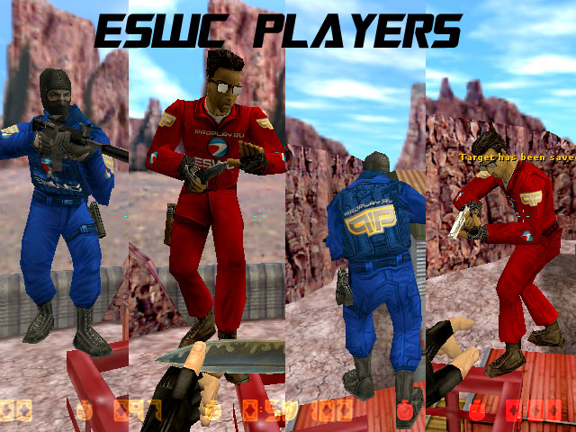 Сборник красных и синих моделей игроков ESWC для CS 1.6
