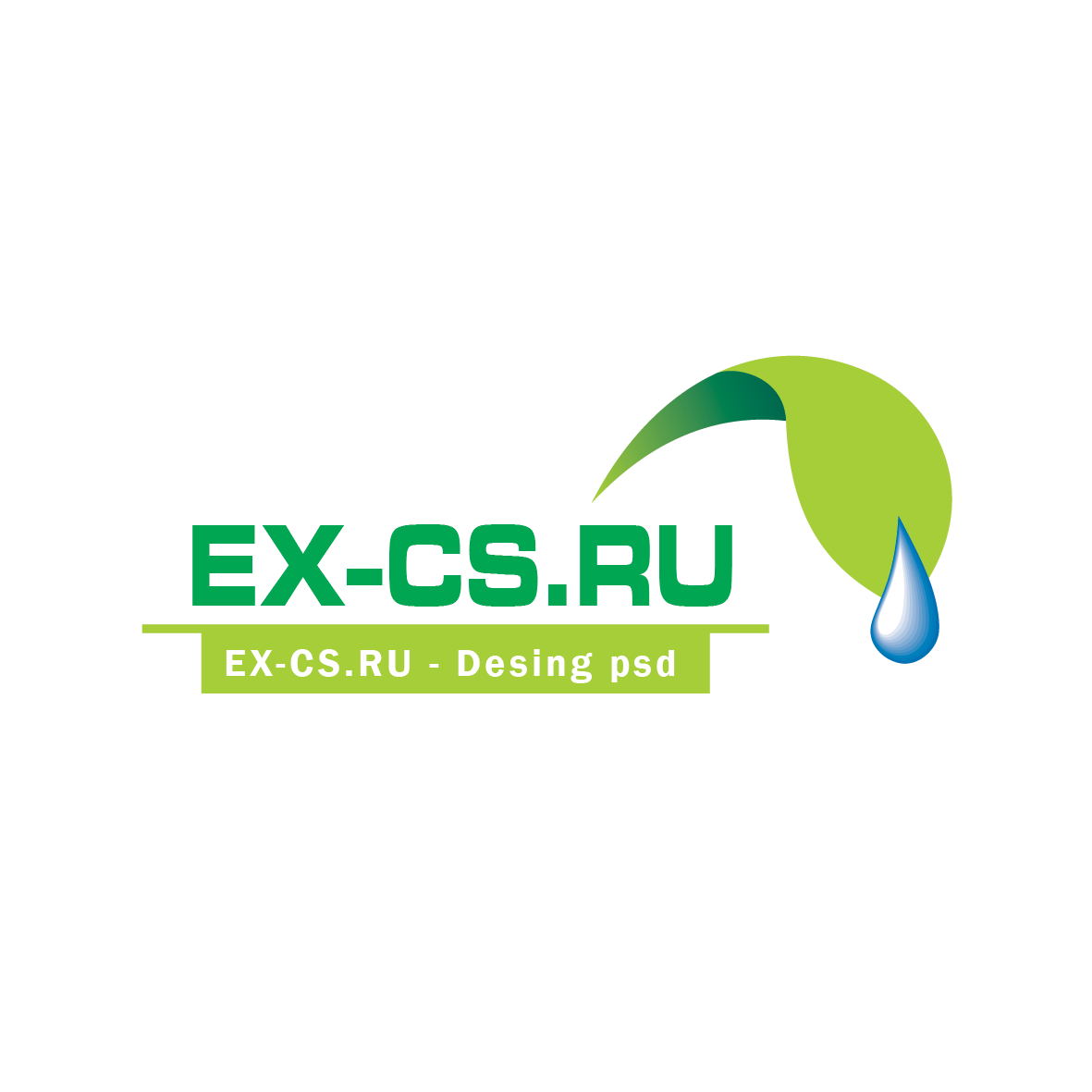 Зелёный psd логотип