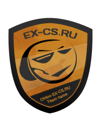 Логотип в оранжевом цвете для команды по CS